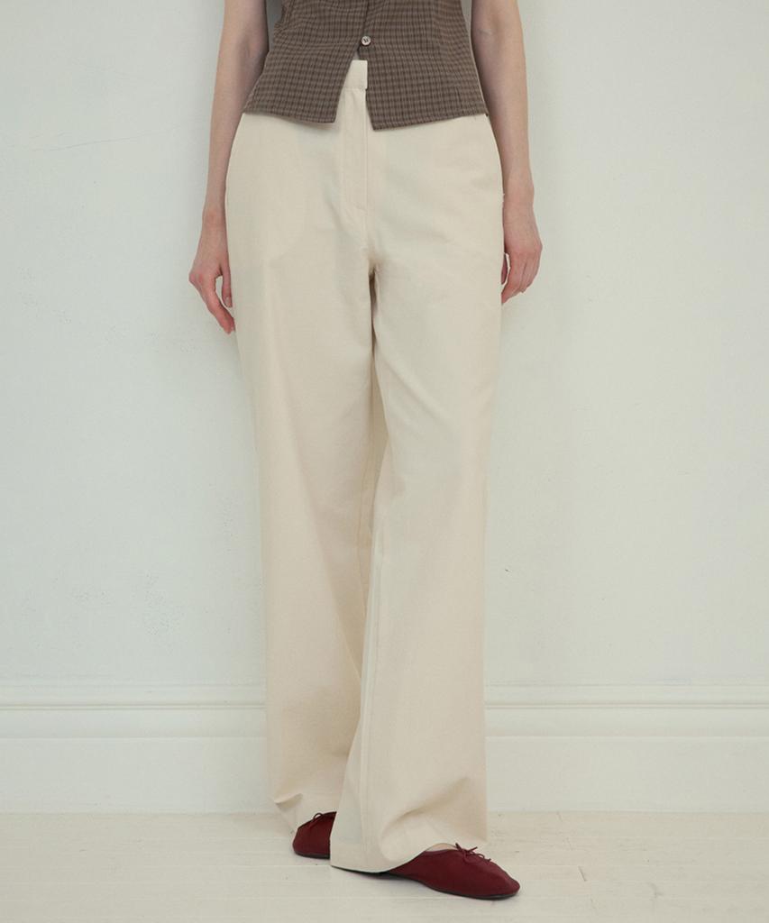 Aueonoseuteljia Mono Basic Straight Cotton Pants_Beige(O25-Pt02)