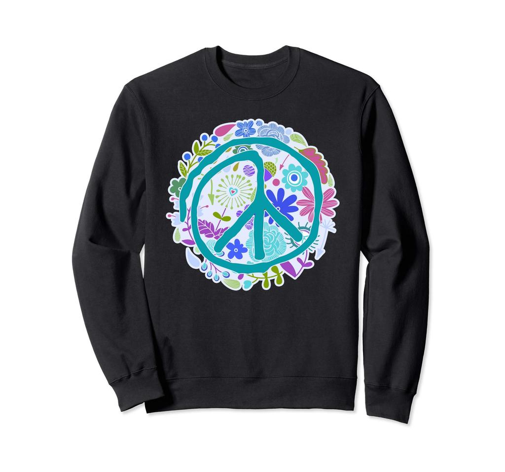 Flower Power PEACE Sign 2 Happy Fan Fun Sweatshirt -