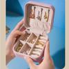 Travel Jewelry Organizer Box: Compact High-End Storage for Earrings, Rings, Necklaces, Bracelets