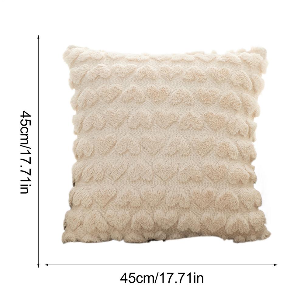 1PC Modern Solid Color Love Plush Throw Pillow Cover Wedding Valentine's Day Cushion Cover Home Bedroom Living Room Sofa Decor