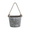 Wall Hanging Flower Bucket Home Flowerpot Garden Half Circle Design Decorative Accessories Iron Art Photography Props Decorations
