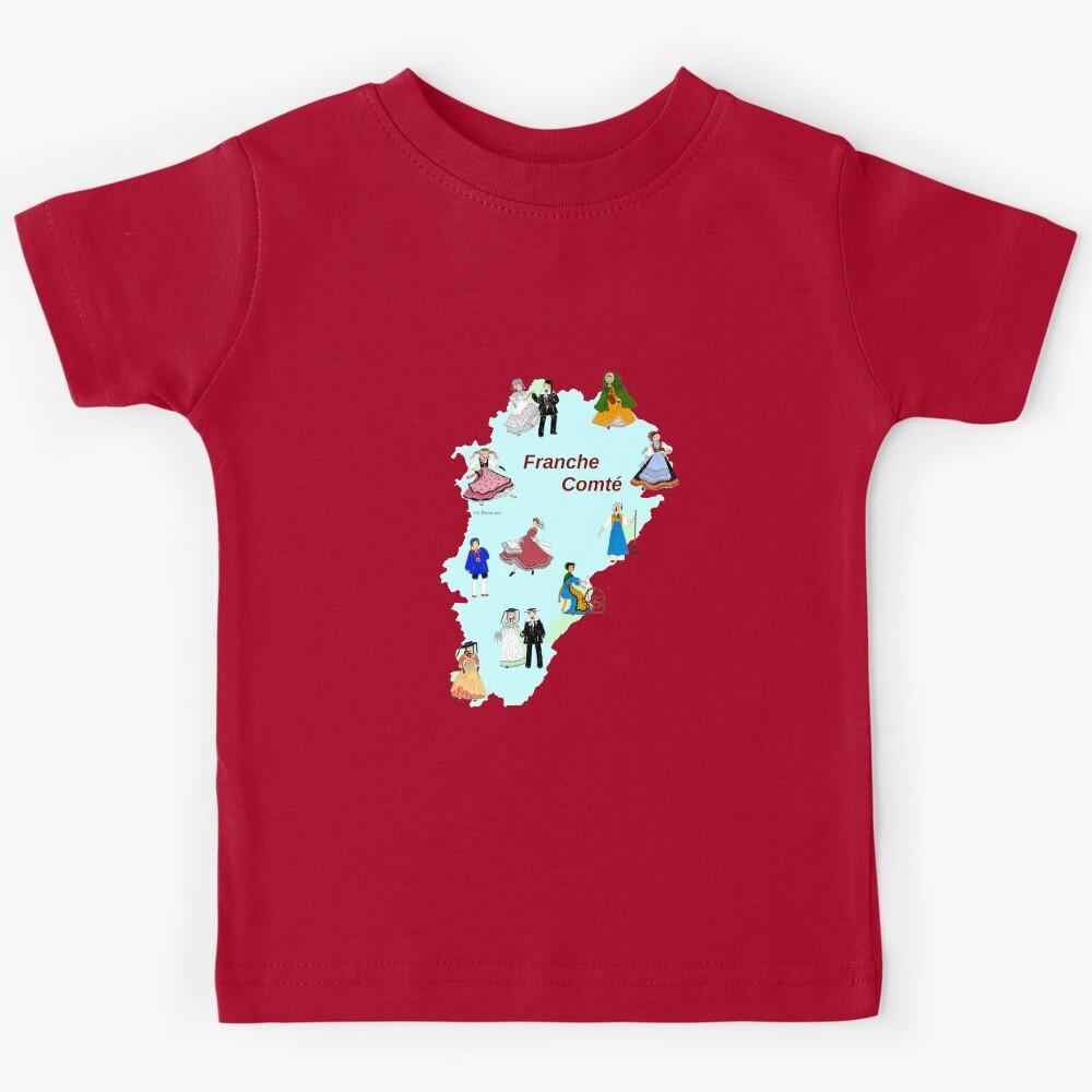 Map of Franche-Comté, France Kids T-Shirt 100