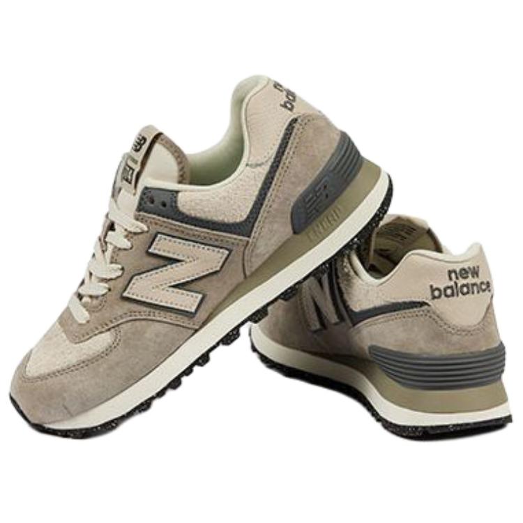 New Balance Nb 574 Cow Split Leather Pigskin Versatile Comfortable Low-Top Lifestyle Casual Shoes Women sneaker Light-Brown WL574WAP
