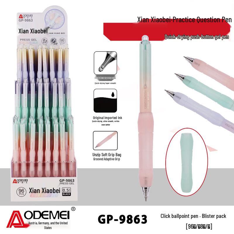 

96-Piece Black & Red Neutral Pen Set, 0.5mm - Ideal for Exams, Office, Business, and Student Writing 1 Box 12 pcs [Without Display Stand]