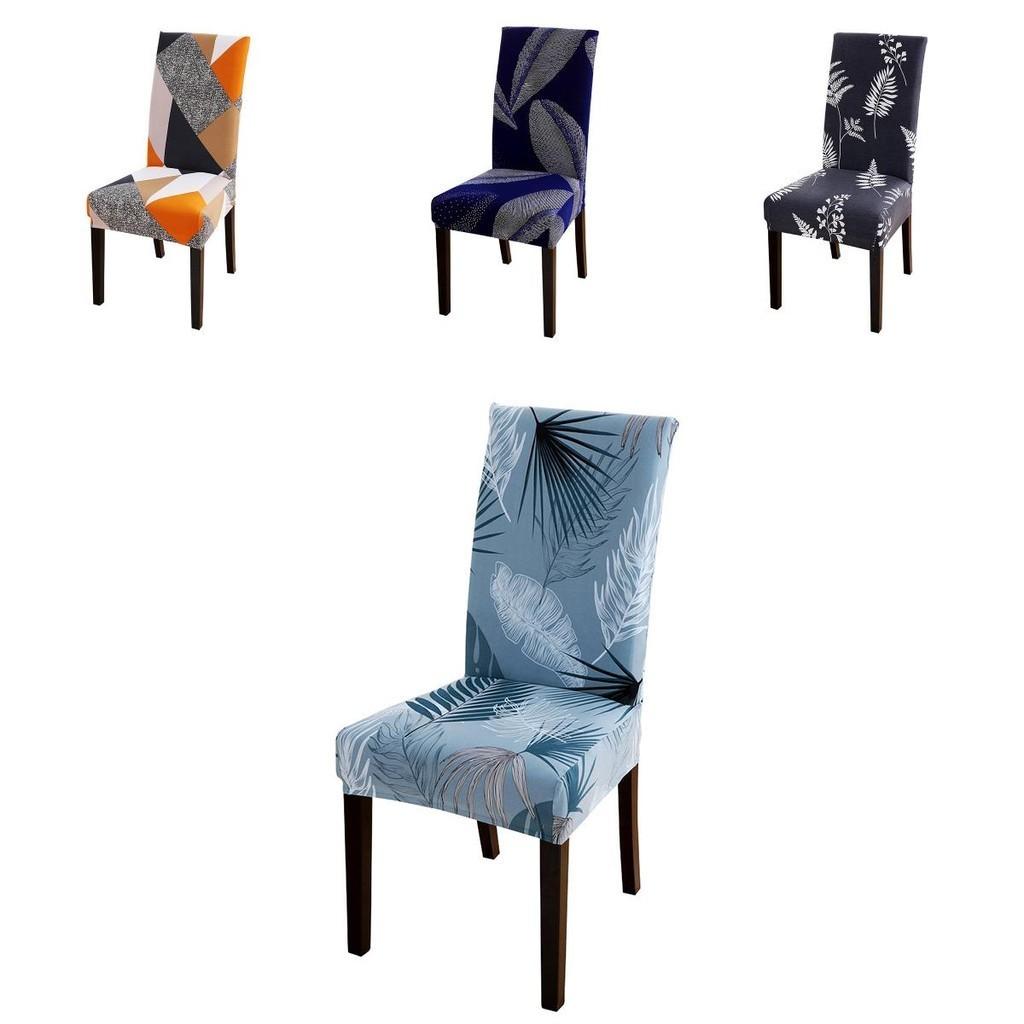 Stilvolle Stretch-Esszimmerstuhlbezüge Überwürfe mit geometrischem Muster für verbesserte Ästhetik