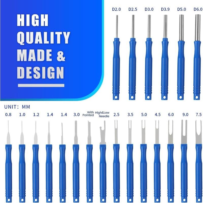 21Pcs Electrical Pin Removal Tool Kit Electrical Wire Connector Pin Release Tool, Automotive Terminal Release Kit for Household