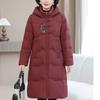 Plus Size XL-6XL Middle Age Women's Down Coats Winter Long Parkas Hooded Elegant Loose Thick Warm Down Jackets Woman Overcoat