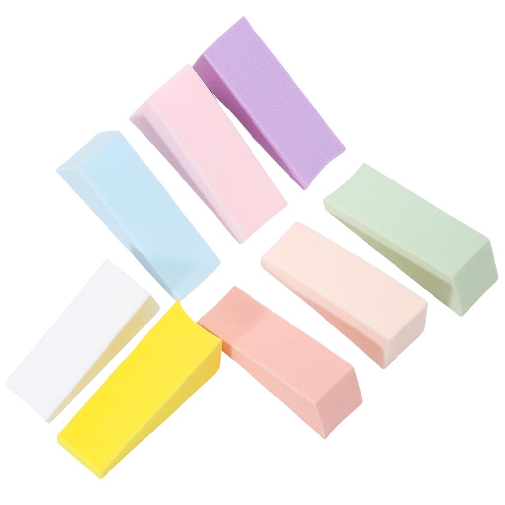8Pcs Nail Art Sponges For Stamping Gel Practical Triangle Shaped Precise Applicators Reusable Nail Sponges For Manicure