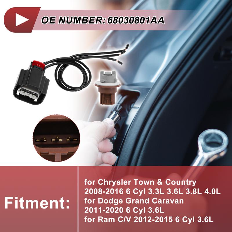 X Autohaux Parking Light Socket Wiring for Chrysler Town & Country 2008-2016 Turn Signal