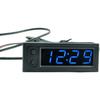 Riloer Auto-Temperatur-Uhr, 3-in-1-Thermometer, Voltmeter-Anzeige, Digitalanzeige, Grünes Licht