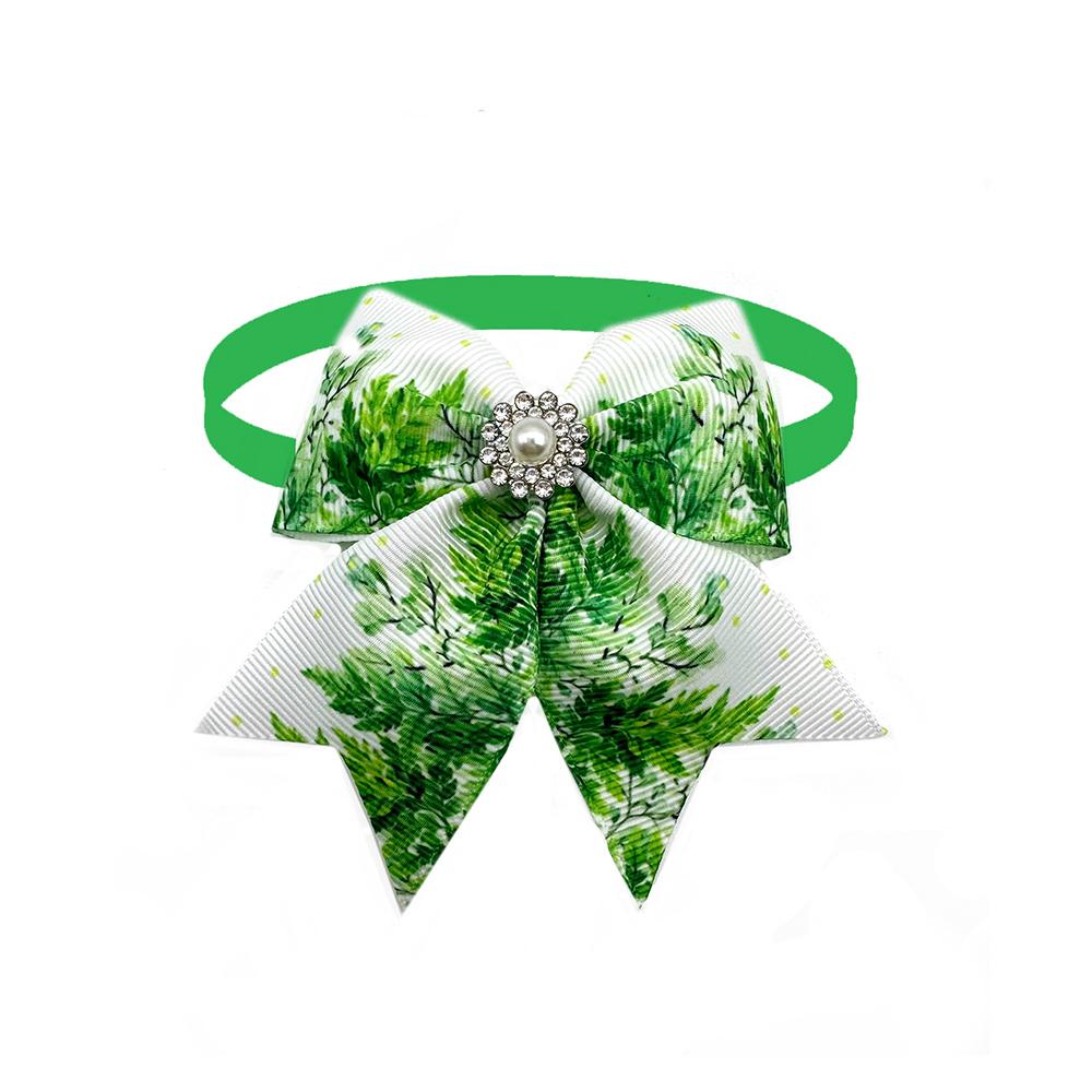 50/100pcs Dog Bow Tie Spring Flowers Style Dog Bowties Neckties Collar Pet Supplies Pet Grooming Accessories for Small Dog Cat