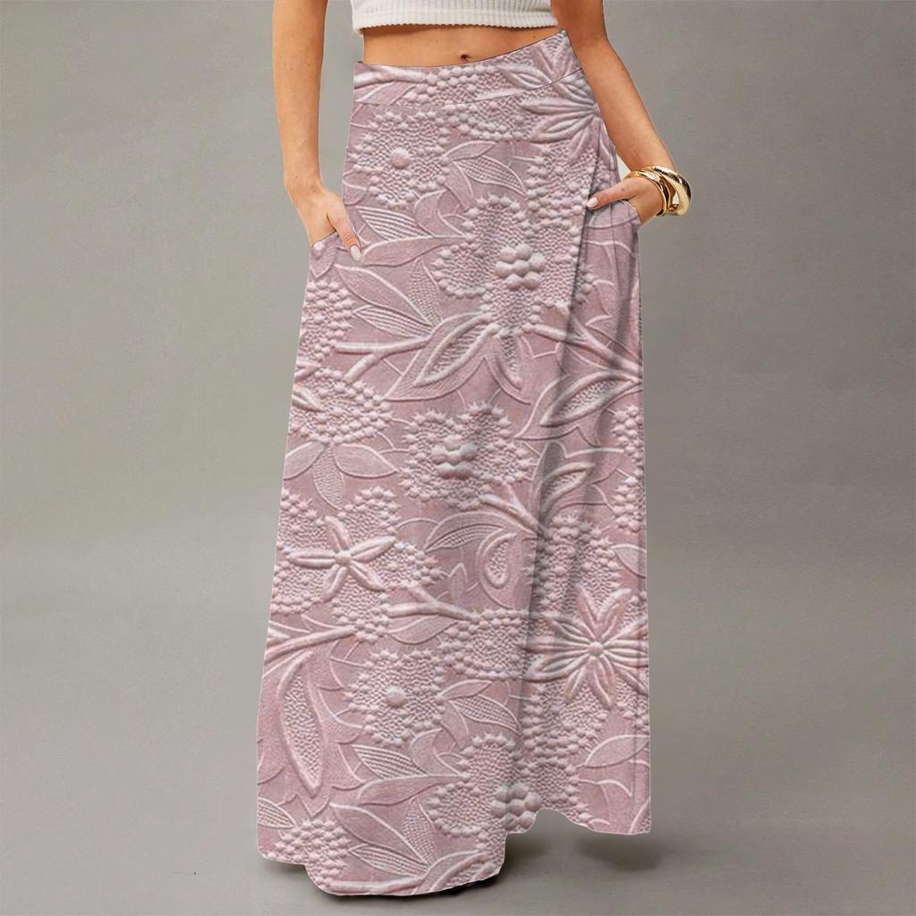 Women's Flowy Maxi Dress Regular Casual Floral Print Summer Bohemian Skirt