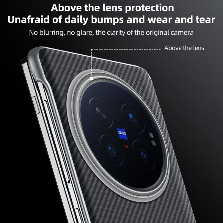 Magnetic Shockproof 600D Kevlar Texture PC Protective Phone Case For vivo X Fold6 5G