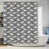 Modern Grey White Dog Print Shower Curtain Home Decor Bathroom Decorative Waterproof Fabric Bathroom Accessories Size: 72X84 Inc