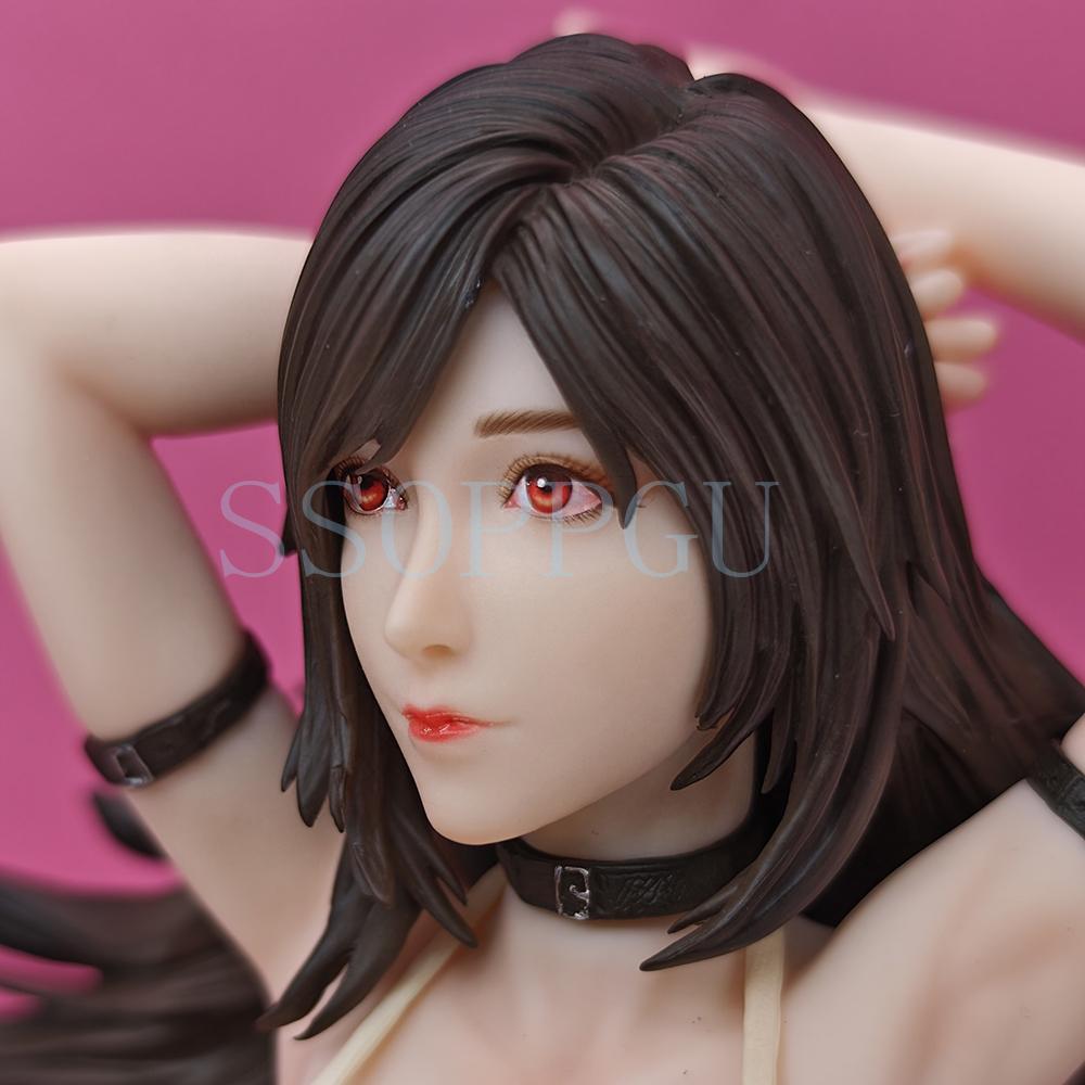 32CM Tifa Lockhart Figure Aerith Gainsborough Aeris Anime Girl Action Toy Game Statue Collection Model Doll PVC 1/4 Poseable Articulated Scale