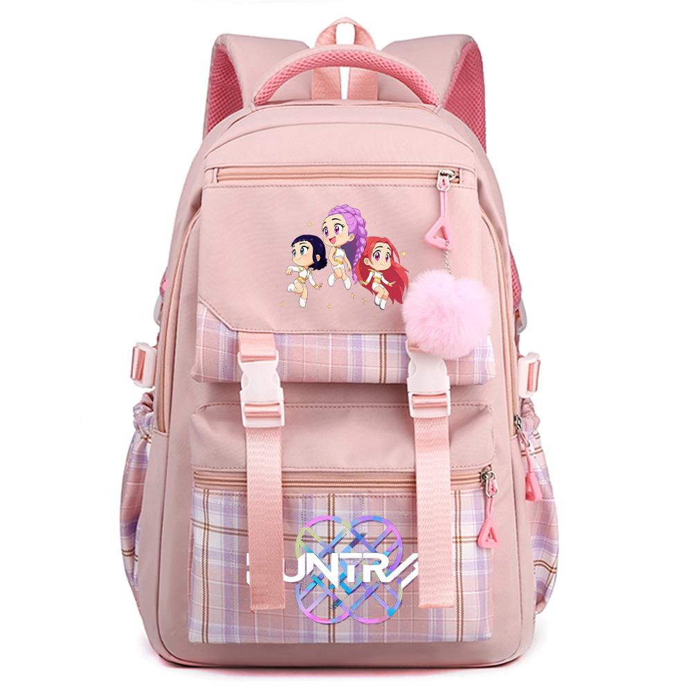 

Мультяшный Рюкзак Большой Вместимости с Принтом K-Pop для Подростка Студента Девочки Мальчика Школьная Сумка Сумка для Книг Детский Подарок Женская Водонепроницаемая Дорожная Сумка Рюкзак