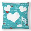 Custom Photo Pillow Case Diy I Love You Print Peach Skin Cushion Cover Valentine Gift For Couple Bedroom Sofa Decor 45X45