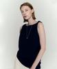 NORMOR Twist Shoulder Detail Sleeveless T-Shirt Navy