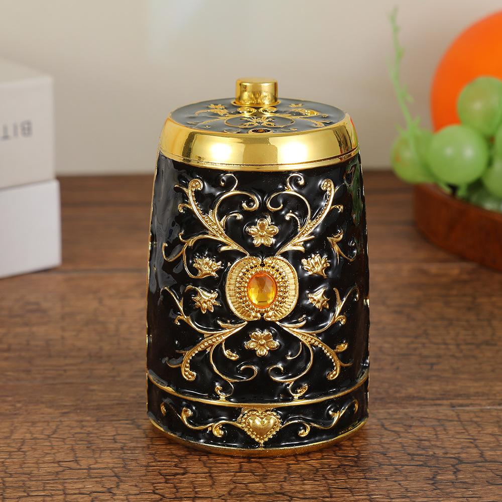 European Style Retro Toothpick Organizer for Home and Kitchen Elegant Toothpick Storage Container with Floral Design