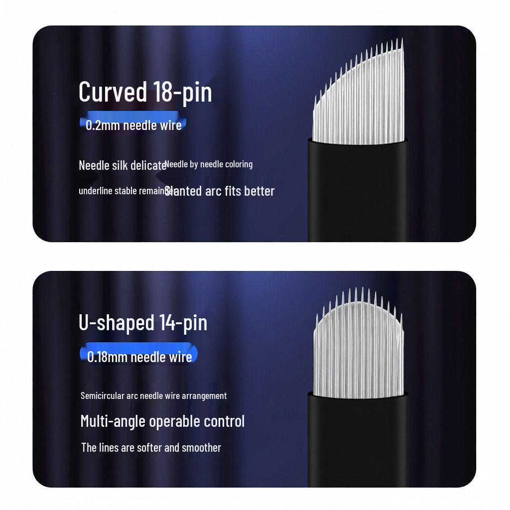 Microblading U-Shaped 18-Needle Curved Blade for Eyebrow Precision