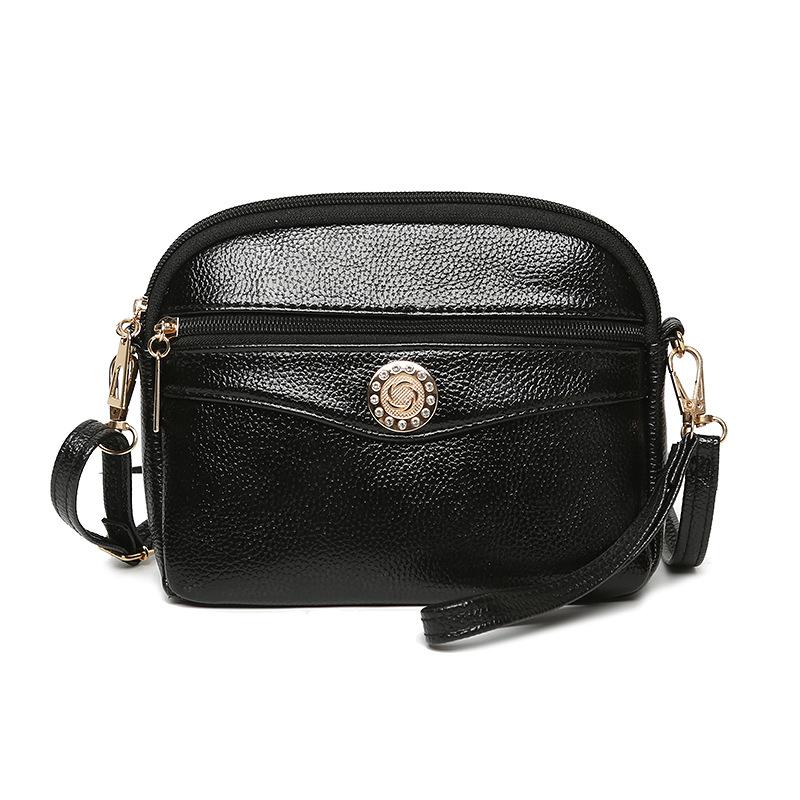 Wiosenna Mini Jednoramienna Wielowarstwowa Miękka Skórzana Przenośna Torba Kieszonkowa dla Kobiet