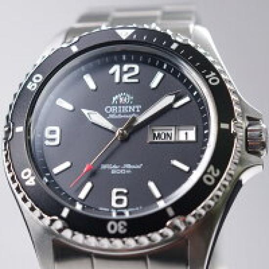 

Orient Mako Автоматические часы для дайвинга с японской гарантией, SAA02001B3, Мужские, Черные, Производительские чёрный