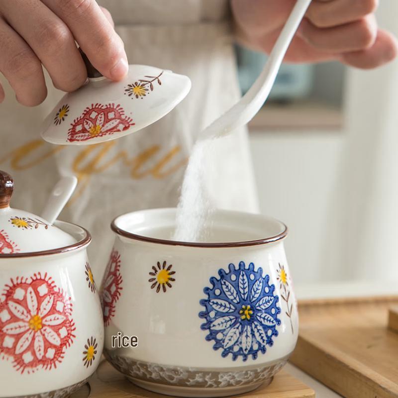 Japanese Ceramic Seasoning Jar Set