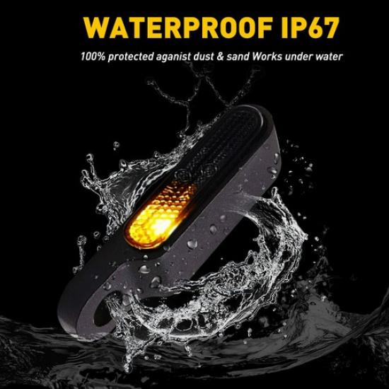 Motorcycle LED Turn Signals Amber Blinker Running Light For Yamaha Chopper EOA