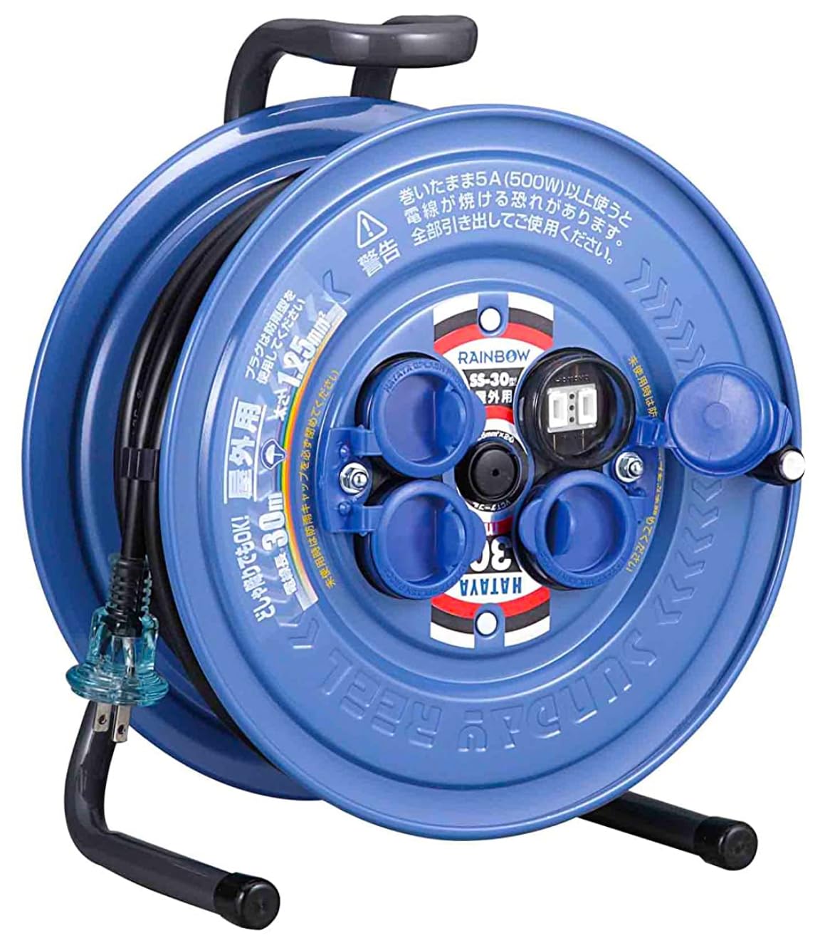 

HATAYA Cord Rainproof Sunday Rainbow Outdoor Black Reel, Reel, 15A, 30m, Rainproof, Use, SS-30,