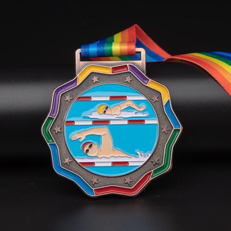 Médaille de Rencontre Sportive et de Marathon pour Enfants: Trophée Métallique Personnalisable pour Étudiants