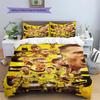 Borussia Dortmund Team Collage Druck 3-teiliges Bettwäsche-Set Fußball Sport Bettwäsche Schlafzimmer Heimdekoration Ohne Kissenkern Bettdecke