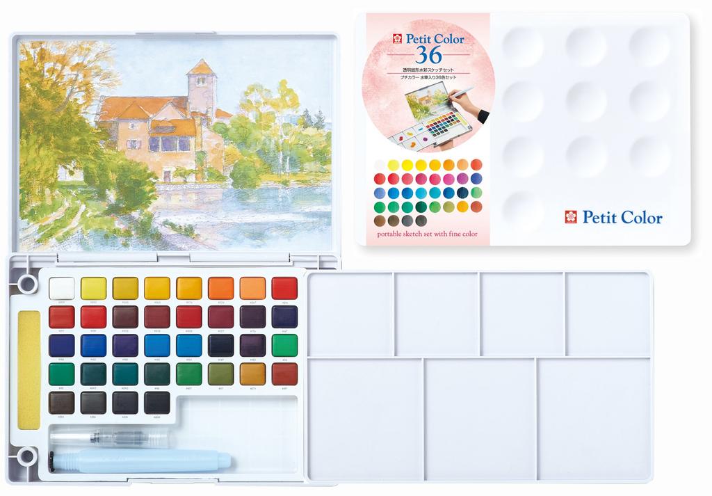 Sakura Crepas Paint Solid Watercolor Petit Color 36 Colors NCW-36H