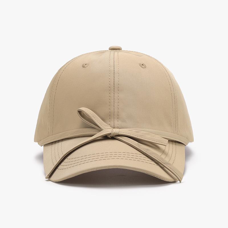 Spring and Autumn Bow Quick Dry Soft Top Women's Baseball Cap Outdoor Cross-Border Versatile Breathable Curved Brim Cap