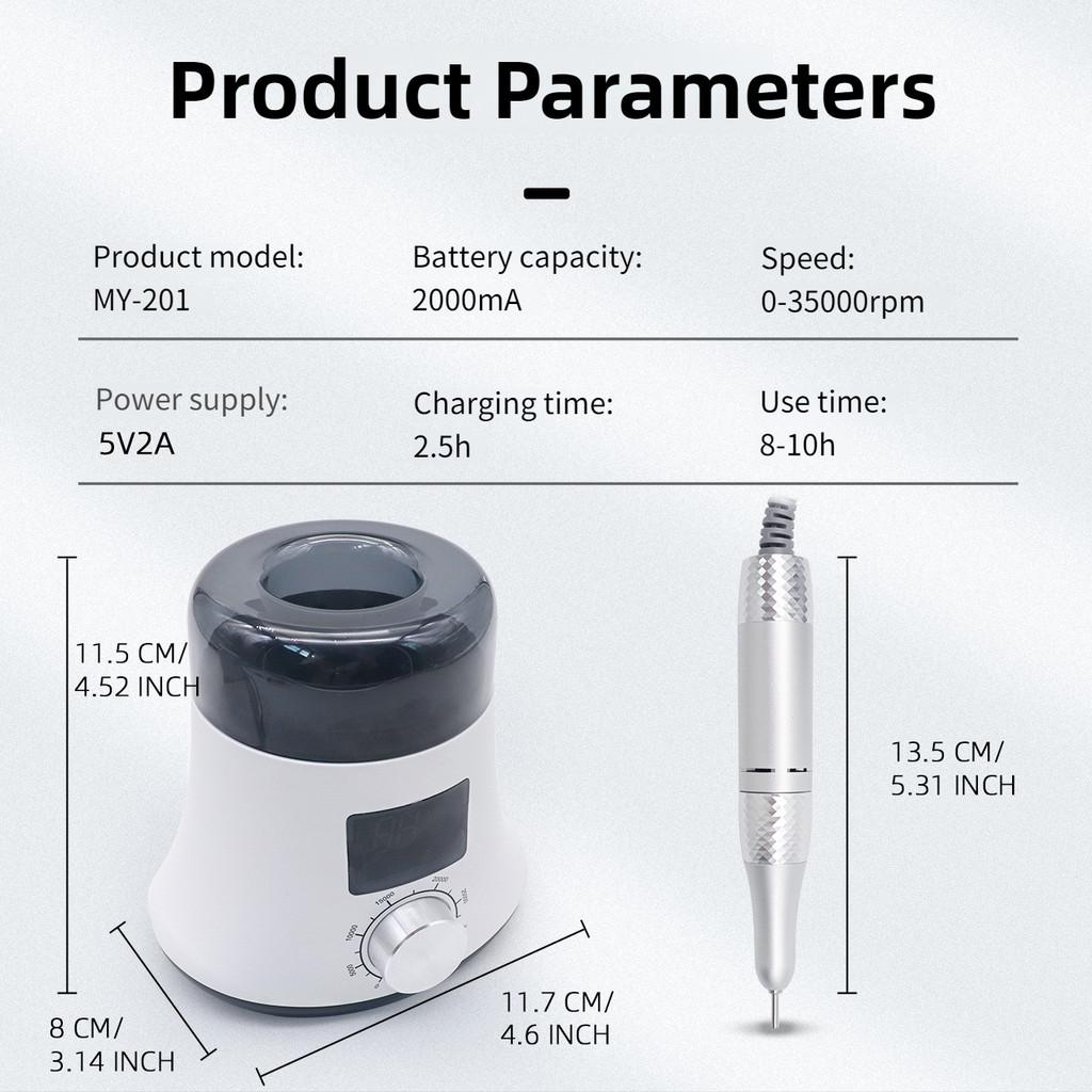 

Professional Nail Salon Nail Grinding Machine High Power Nail Polish Machine Portable Rechargeable Nail Polishing Pen