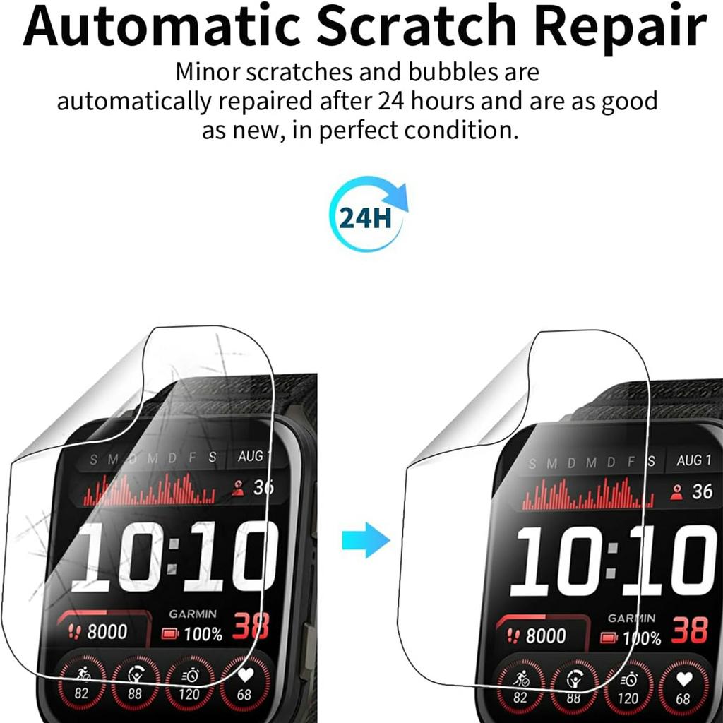 3Pcs For Garmin Venu X1 TPU Watch Screen Protector Anti Scratch HD Clear Hydrogel Film