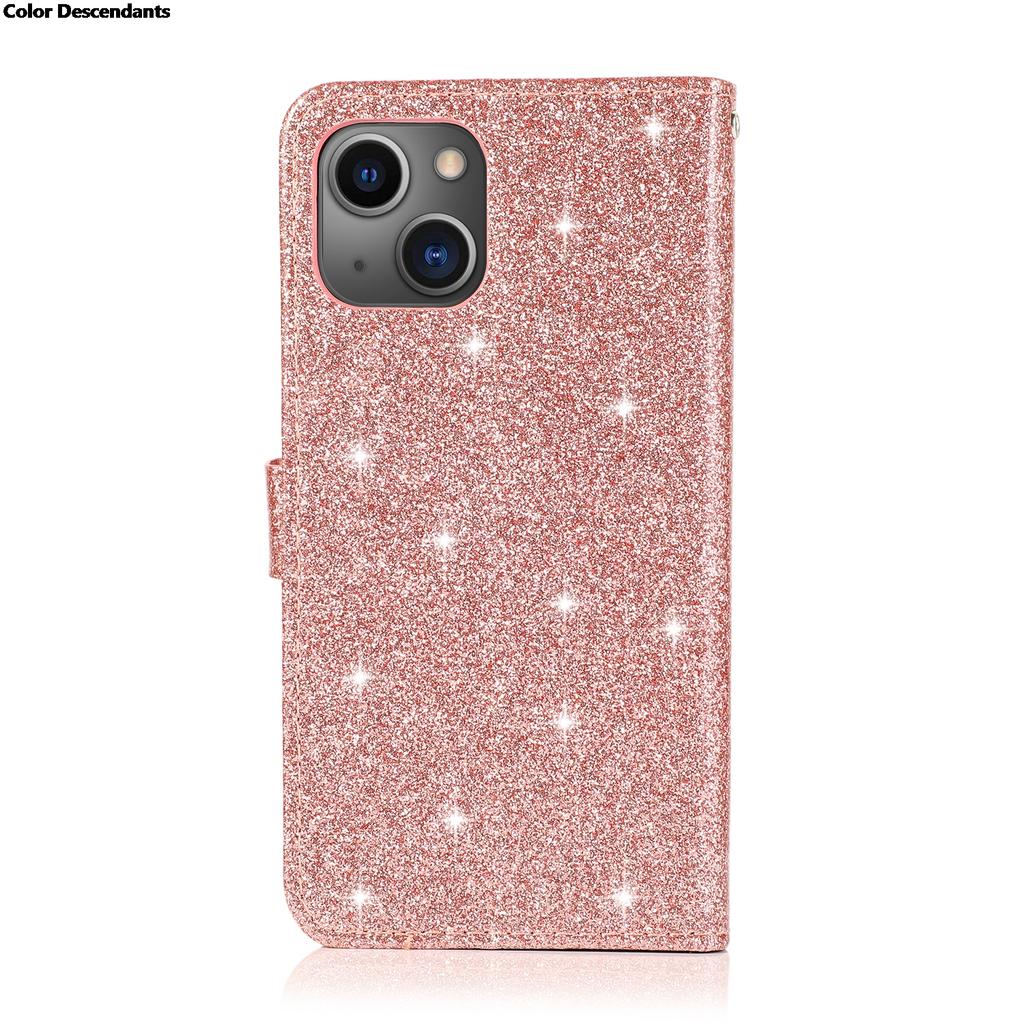 Shiny Case For iPhone 17 Pro Max AIR 16 E 15 14 13 Pro Max 12 MINI 11 Pro X XR XS XS Max 7 8 Plus Wallet Flip Leather Case
