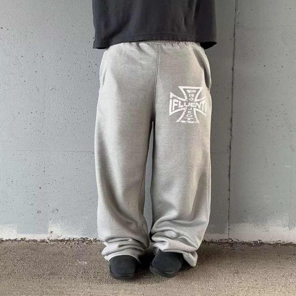 Fashion Trend Brand High Street Sports Sweatpants Men Y2k Loose Straight Pants Hip Hop American Couple Goth Vintage Pants
