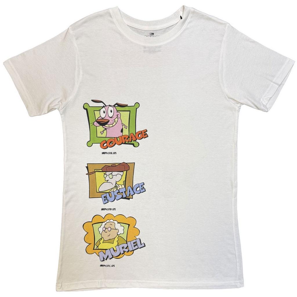 Courage The Cowardly Dog Unisex Adult Back Print T-Shirt