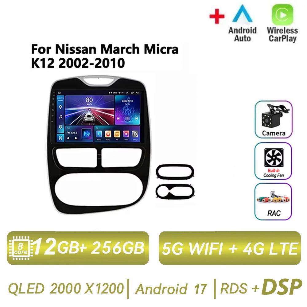 Autoradio Android 17 pour Renault Clio 3 4 2012-2016, Carplay, Navigation GPS, 2DIN, WiFi, Lecteur Bluetooth, Unité principale