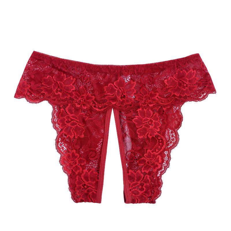 Yanbeiwei Plus Size Sexy Lace Open Crotch Thong – Skin-friendly, Charming Abstinent Style for Women