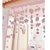 1 Set  Arc Heart Star Bow Door Valance, Short Curtain with Tassel for Girls Room, Romantic Window Valance Pelmet, Pink Decor