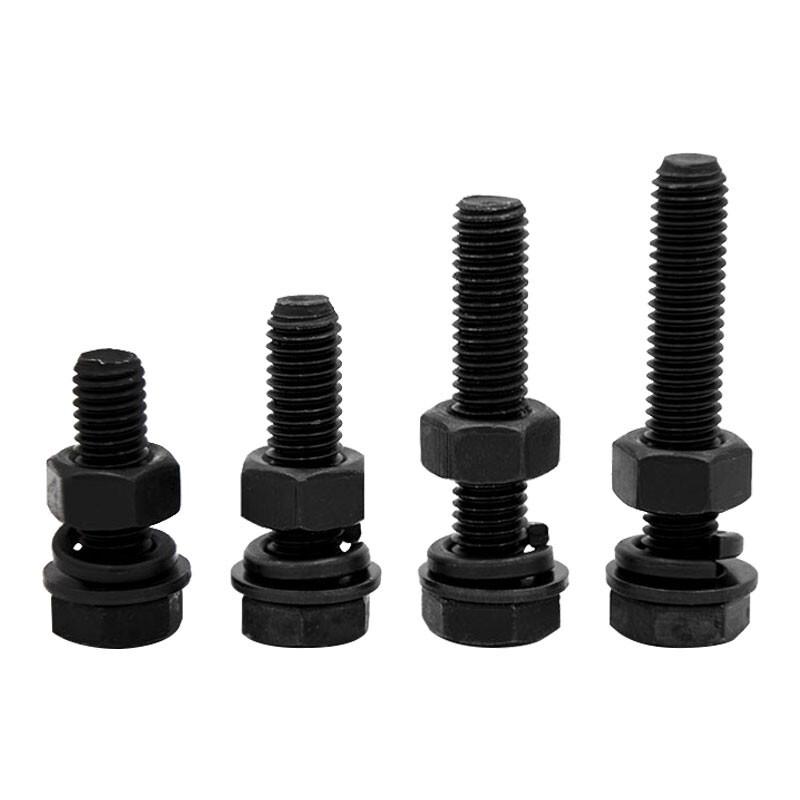 8.8 Grade Black Quenched Hex Head Bolt, Nut & Washer Set