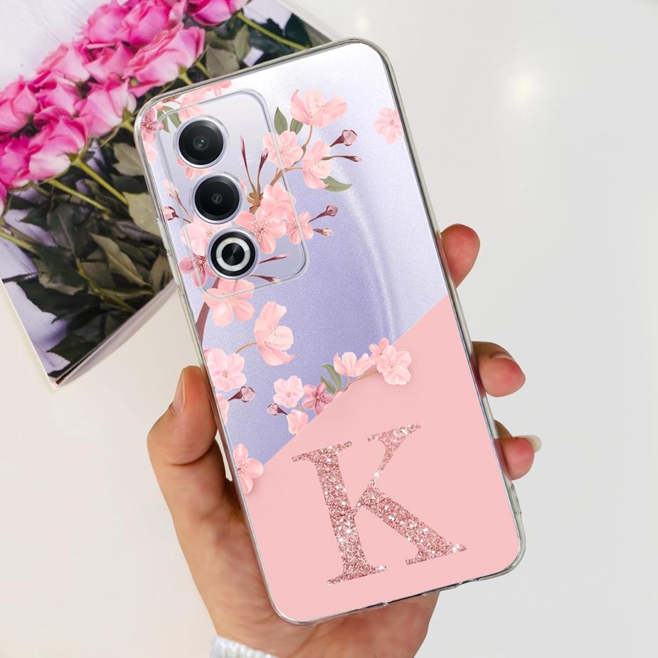 For Oppo A80 5G Case OppoA80 CPH2639 New 26 Letters Cover Clear Silicone Phone Case For Oppo A3 Pro 5G A3Pro CPH2665 Soft Fundas