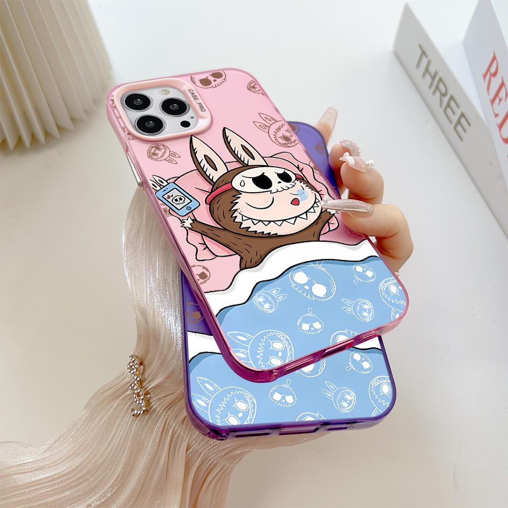 Painted Pattern Colorful Sliver Double Sided Hard Shell Shockproof Anti-fall Phone Casing for Samsung