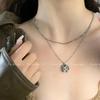 All-Season Double-Layered Abstract Necklace - Popular Lightweight Luxury Clavicle Chain for Women