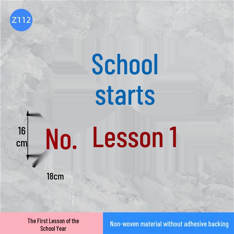 Welcome New Students Blackboard Wall Stickers - Classroom Slogans & Decorations for First Grade Semester Start