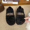 2026 New Winter Versatile Fashion Leisure with Velvet Warm and Comfortable Cotton Shoes for Women's Postpartum Hair