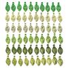 Pack of 40/50/60 Elegant Acrylic Leaf Charms Set Green Decorative Beads With Holes DIY Crafting Jewelry Components
