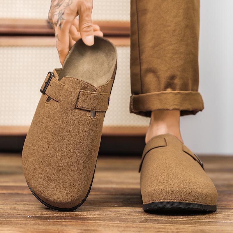 Comfortable And Non-Slip Men'S And Women'S Bag Head Slippers Couple Cork Tow Large Size Roman Shoes Half Tow Lazy Shoes Tide Slippers Batch