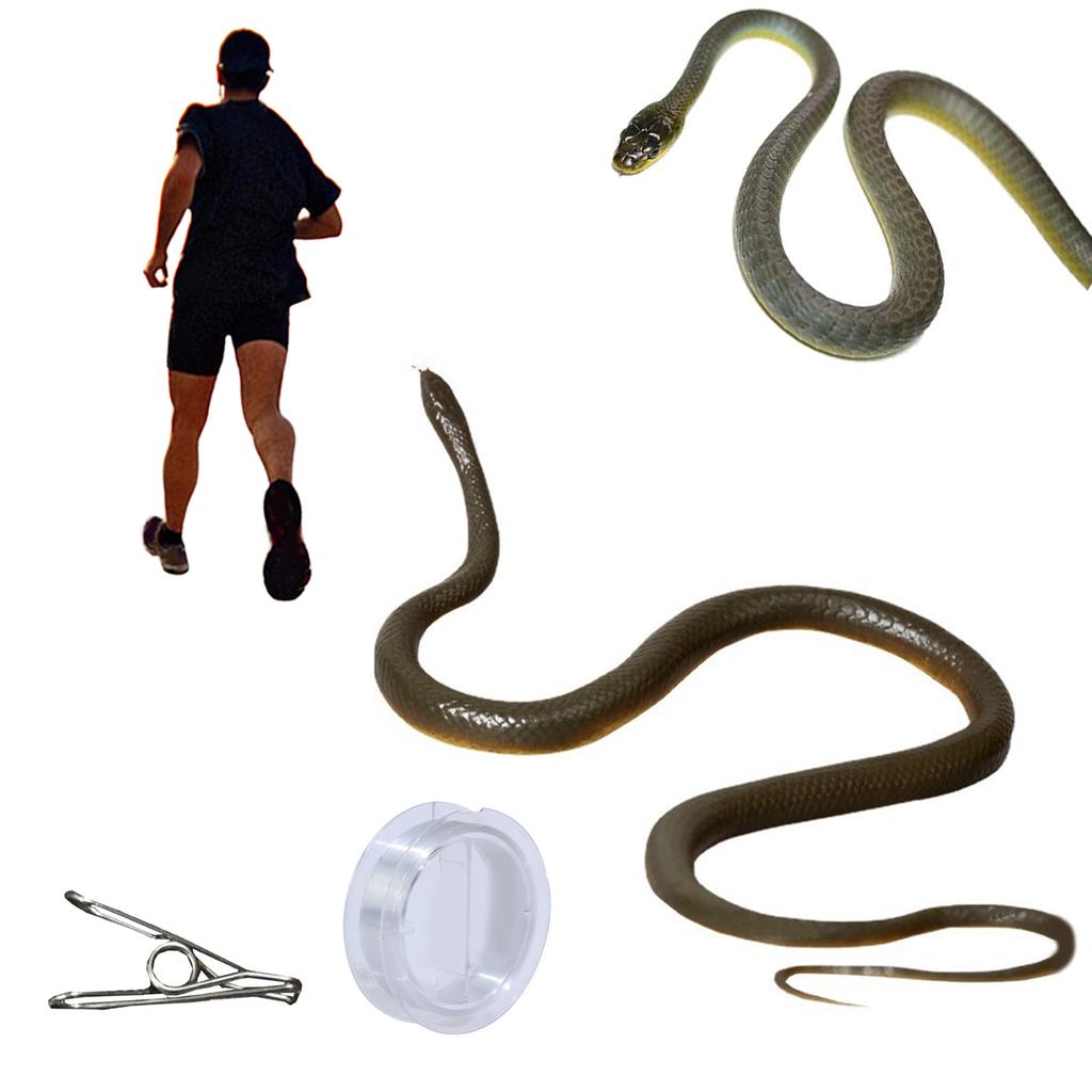 Novelty Realistic Snake Prank Toy Clip On Snake Chases Person Practical Joke Toy Interesting Snake Pranks Party Supply